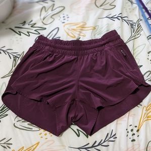 Lululemon Burgundy Tracker Shorts sz 12